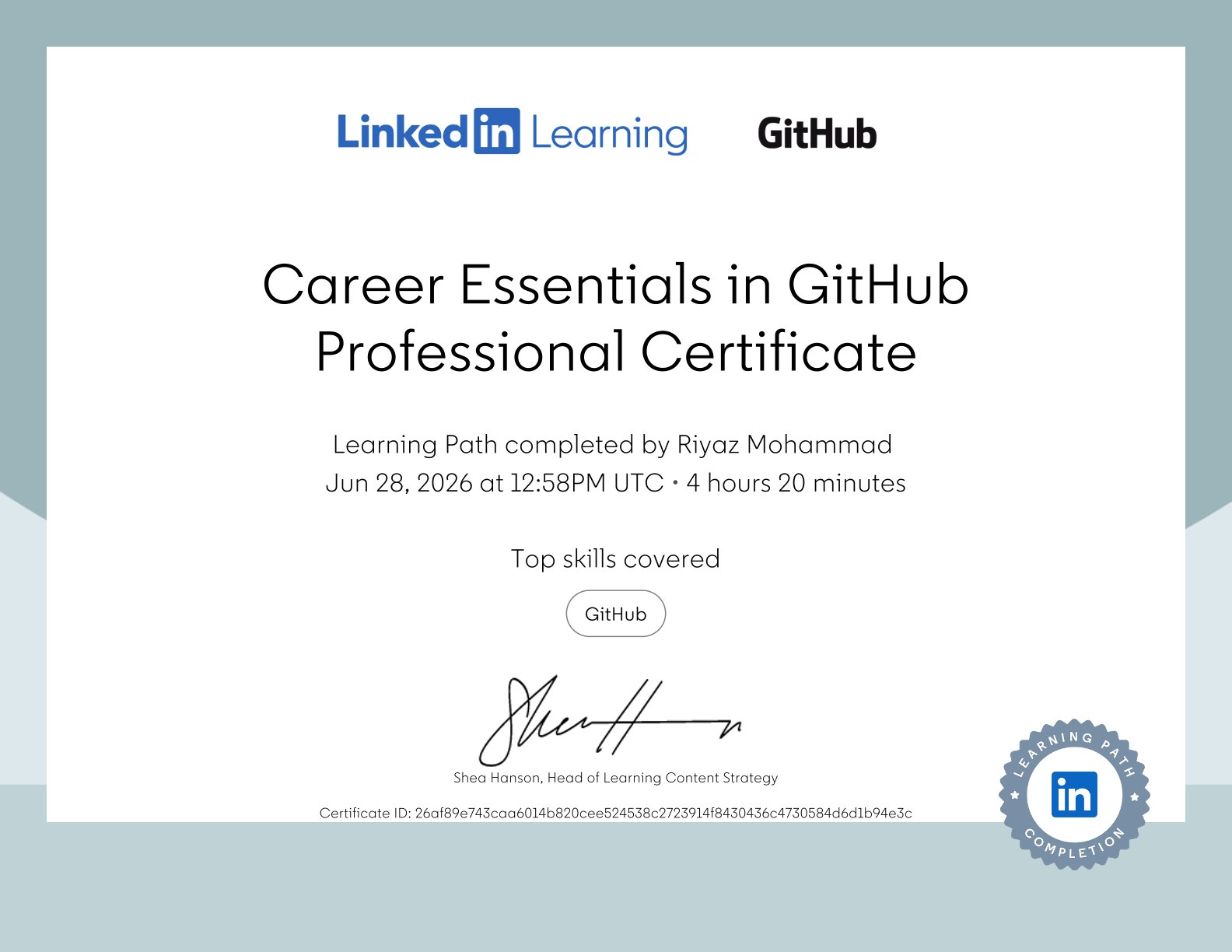 GitHub Cert