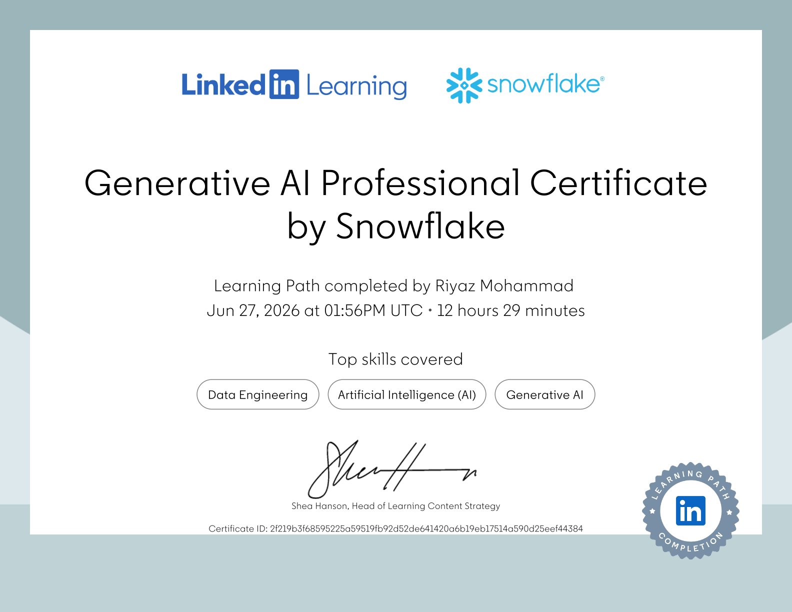 Snowflake GenAI